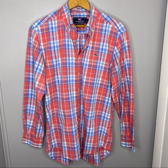 VINEYARD VINES Plaid Slim Fit Whale Button Down Shirt - Picture 1 of 4